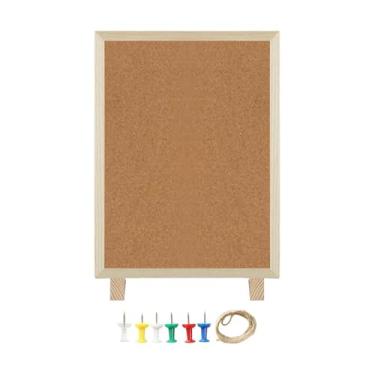 Imagem de XLWLLNJ Quadro de Cortiça Como Quadro de Memorandos, Quadro de Avisos E Parede de Quadros com Moldura de Madeira para Pendurar Mapas de Viagem E Planos Semana, 30 Cm X 40 Cm