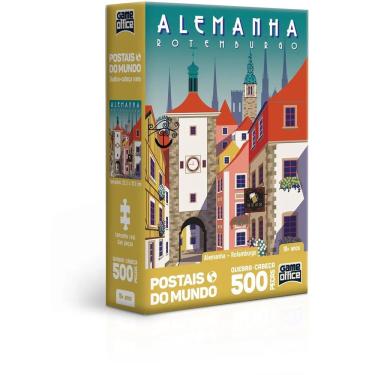 Imagem de Quebra-Cabeça Postais do Mundo Alemanha 500 Peças Toyster Brinquedos