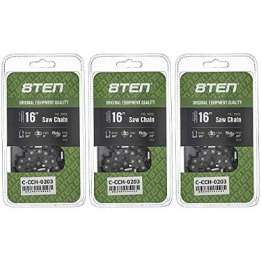 Imagem de 8TEN Corrente de motosserra de cinzel completo 40 cm .050 .325 67DL para Stihl MS270 Solo Homelite 240 (pacote com 3)