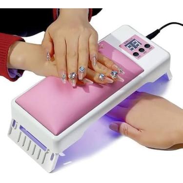 Imagem de Cabine de LED UV c/Apoio de Mão e Base Flexivel Bivolt Portátil c/Timer FD-49 - Cabine de Unha Gel Acrigel