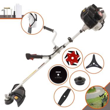 Imagem de Roçadeira Aparador de Grama Kawashima KW43-LE À Gasolina 2T 43cc 1,7HP Completa 5 Opçõe...