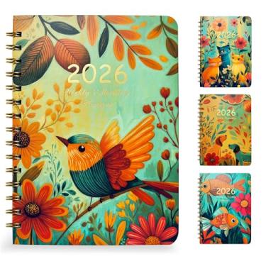 Imagem de Agenda acadêmica 2026, janeiro de 2026 a dezembro de 2026 Happy Planner, livro de planejamento de calendário semanal e mensal A5 (16 cm x 21,6 cm), livro de agenda diária de capa dura com abas