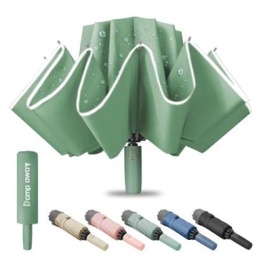 Imagem de Guarda-chuva Damp away Automatic Windproof Travel Inverted Green