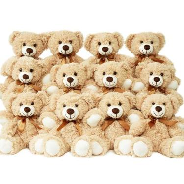 Imagem de Chá de bebê com bichos de pelúcia Teddy Bears LELELONG, pacote com 12 