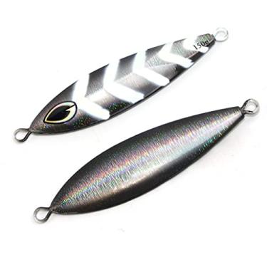 Imagem de ZZTWER 1p Isca de pesca artificial de metal de afundamento lento para pesca 150 g 200 g 250 g isca de pesca de robalo