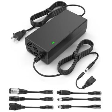 Imagem de Carregador 54,6V 2A 6 plugues de saída para bateria de íons de lítio 48V 13S, substituição para Razor/Jetson/Voyage, carregador gotrax, carregador ninebot para bateria de lítio 48V 13S