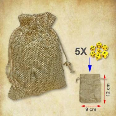 Imagem de Bolsa de Dados Estilo Rústico - RPG, M