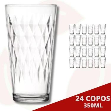 Imagem de 24 Copo de Vidro Vitrage Transparente 350ML Nadir Suco Água - NADIR FI