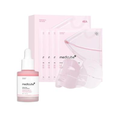 Imagem de Conjunto Skincare Medicube Salmon DNA PDRN com Colágeno Rosa