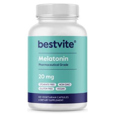 Imagem de Suplemento BESTVITE Melatonina 20 mg 120 cápsulas vegetarianas veganas