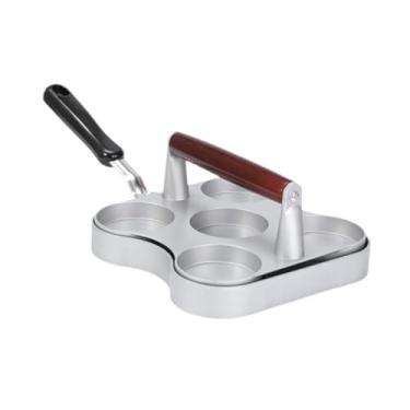 Imagem de Bothyi Prensa para hambúrguer com 6 grelhas e furos duplos, ferramenta de cozinha para carne moída, grelha para vegetais, cozinha doméstica, Vermelho