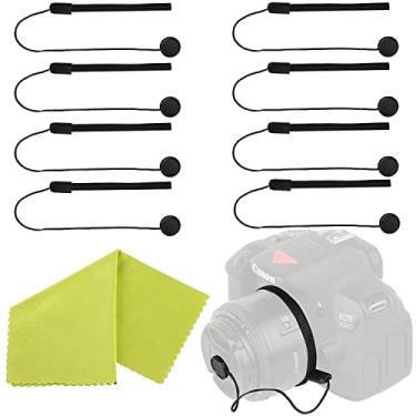 Imagem de Hotroyal Suporte para proteção da tampa da lente da trela evita a perda da tampa da lente para câmera DSLR SLR Canon/Nikon/Sony/Panasonic/Fujifilm e mais (pacote com 6)