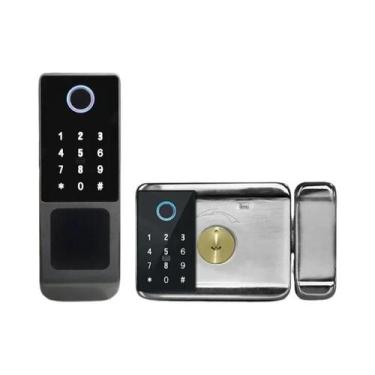 Imagem de Fechadura Inteligente Para Porta Com Impressão Digital Tuya Wifi IP66 