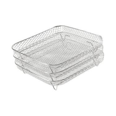 Imagem de Acessórios Para Air Fryer Empilháveis De 8 Polegadas, Suporte De Grelh