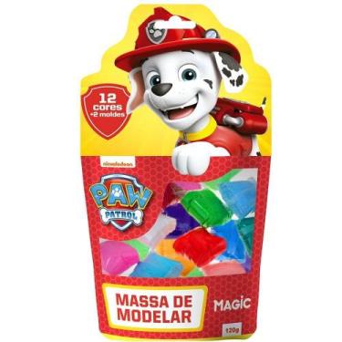 Imagem de Massa de modelar 12 cores 2 moldes patrulha canina vermelho - CIRANDA 