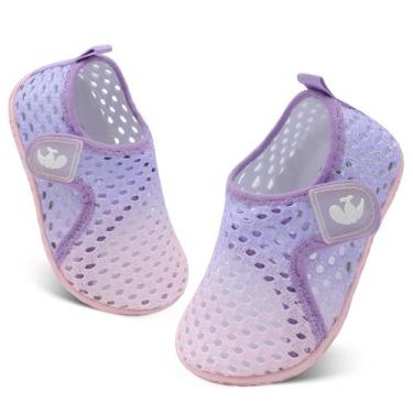 Imagem de Sapatos aquáticos FEETCITY, tênis de natação sem cadarço para bebês e 