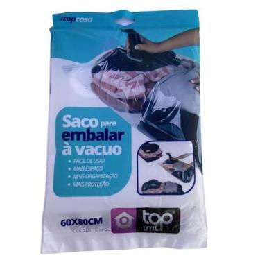 Imagem de Saco a Vácuo Organizador Hermético Para Viagem Roupa Cobertor Closet M