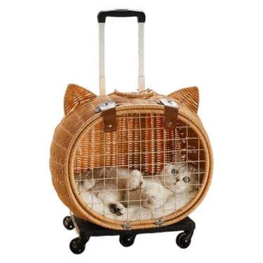 Imagem de Rrlihjgu Carrinho De Transporte Para Animais | Carrinho De Viagem Em Para Cães E Gatos | Transportador Respirável Para Filhotes Coelhos E Animais | Para Passeios Diários Viagens Ao Ar livre