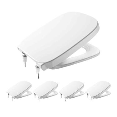 Imagem de Kit 5 Assento Debba Classic Softclose Pp Branco Roca