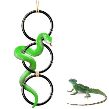 Imagem de Swirge Anéis de escalada de cobra, brinquedos de enriquecimento de cobras, acessórios de tanque de bola Python, corrente de argola de escalada para bola Python Corn Snake