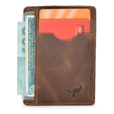Imagem de Carteira Porta Cartão Para Cnh,cédulas,cartões Couro Bovino(MARROM)
