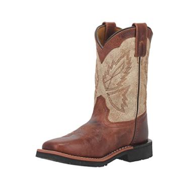 Imagem de Dan Post Botas Western DPC2922 Lil' Koufax Botas de couro marrom, Bronze bege, 17.5 cm