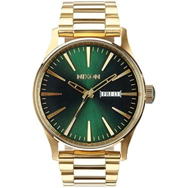 Imagem de Nixon Relógio masculino Sentry SS A356 de aço inoxidável dia/data 42 mm WR 100 metros