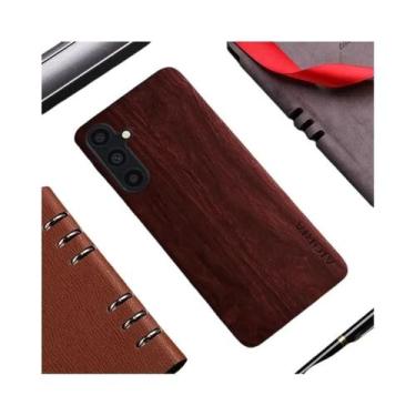 Imagem de Capa De Couro Com Padrão De Madeira De Bambu Para Samsung Galaxy A16 A