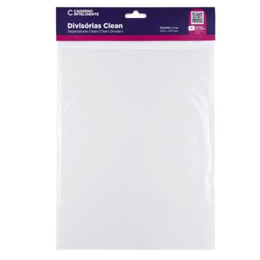 Imagem de Divisória Clean Caderno Inteligente 4 Unidades Tamanho Grande Caderno ou Planner Resistente Impermeável