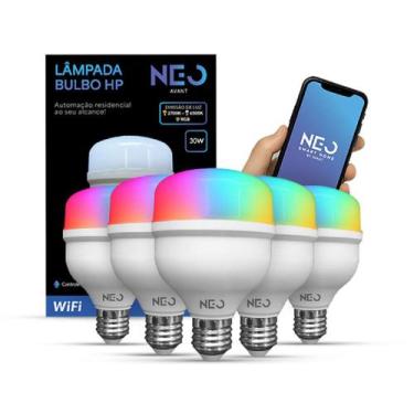 Imagem de Lampada Led Smart Wi-fi 2.4 GHz Bulbo Hp 30w 2700K/6500K RGB E27 110v/