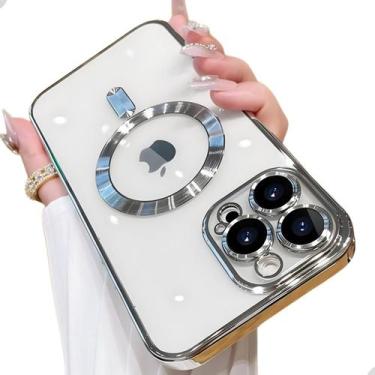 Imagem de Case Capa Para Iphone Series 13 14 15 Com Proteção De Câmera e Anel de