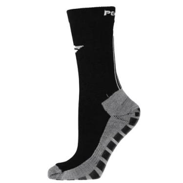 Imagem de Meia Cano Medio Penalty Grip Masculina , Preto, Cinza, Branco, 39/43
