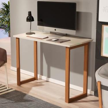 Imagem de Mesa de Estudo Escrivaninha Preta Madeira para Quarto e Sala