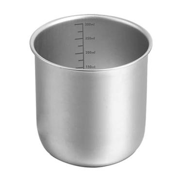 Imagem de 1 copo medidor de arroz de aço inoxidável 300 ml copo medidor de panela de arroz graduado ferramenta de cozimento de cozinha para ingredientes secos ou líquidos