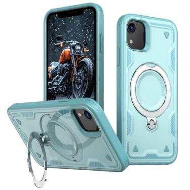 Imagem de SORAKA Capa para iPhone XR com suporte,compatível com MagSafe,Capa iPhone XR com chapa de ferro Capa resistente que absorve choques Proteção contra quedas de nível militar