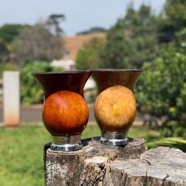 Imagem de Cuia de Porongo Tradicional Chimarrão Artesanal Reforçada Qualidade Pr