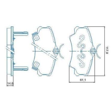 Imagem de Pastilha Freio Dianteiro Honda Civic 1.6 1.7 EX LX Honda New Civic 199
