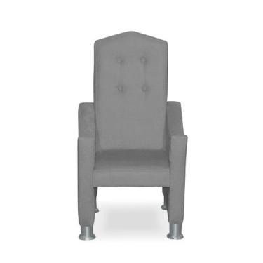 Imagem de Mini Poltrona Infantil decorativa Suede - Sonho das Poltronas, Cinza c