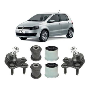 Imagem de Kit 4 Bucha Pivô Suspensão Dianteira Vw Fox 2008 2009 2010