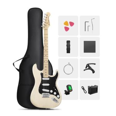Imagem de Kit de guitarra elétrica Donner DST-80 99cm com amplificador e acessór