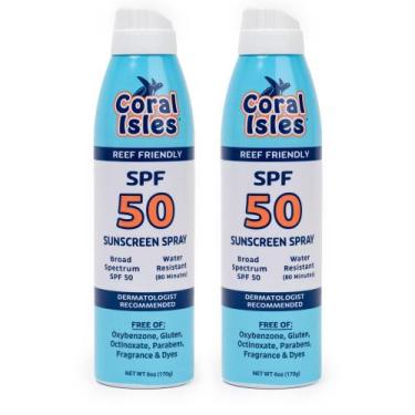 Imagem de Spray de proteção solar Coral Isles SPF 50 resistente à água 177mlX2
