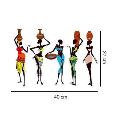 Imagem de Adesivo De Parede Mulheres Africanas Atenção As Medidas
