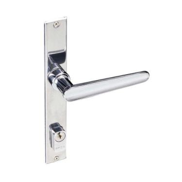 Imagem de Fechadura externa de aço zamac para perfil metálico estreito 460 espel