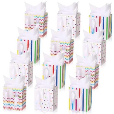 Imagem de Set de Bolsas de Regalo Tenare de Papel Metálico 10x7x11.5 cm Colorida