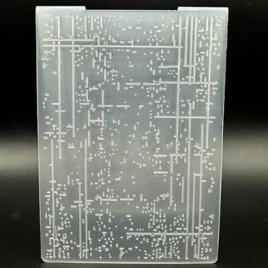 Imagem de Modelo de pasta em relevo de plástico 3D, textura de texto distorcido, tamanho A6, para fazer cartões, faça você mesmo, scrapbook, papel, artesanato, artesanato, scrapbook, artes, decoração