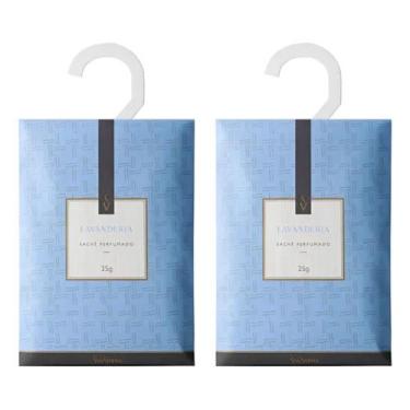 Imagem de Kit 2 Sache Perfumado Cabide 25g Via Aroma Lavanderia - Gavetas Guarda