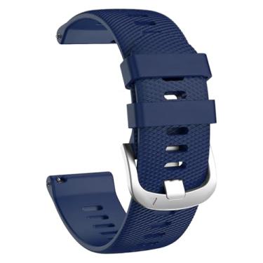 Imagem de Pulseiras para Garmin Forerunner 255/265, 22 mm compatível com Garmin Vivoactive 4/Venu 3/Venu 2 (azul marinho, 22 mm)