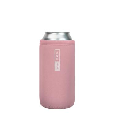 Imagem de Sok It CanSok Capa de neoprene com isolamento de cerveja e refrigerante (rosa milenar, manga de lata de 473 g)