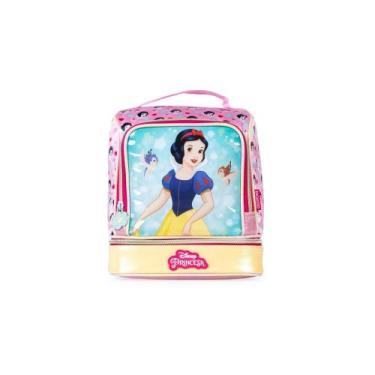 Imagem de Lancheira Escolar Feminina Branca De Neve Premium Rosa Claro - Bagaggi