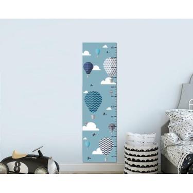 Imagem de Régua de Crescimento Infantil com Balões Coloridos - no-brand